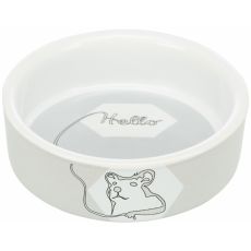Trixie Keramická miska pre škrečky HELLO COMIC, 90ml/8cm, šedá