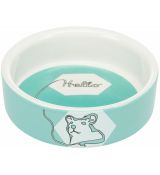 Trixie Keramická miska pre škrečky HELLO COMIC, 90ml/8cm, modrá