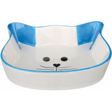 Trixie Keramická miska tvar mačacia hlava 0,25 l/12 cm, modrá