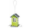 Trixie Záhradné krmítko kovové, farebný domček 19x20x19 cm, - zelený/strieborná strecha