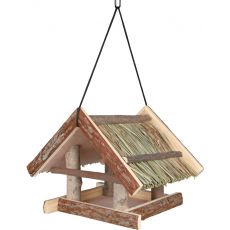 Trixie Natural Living kŕmidlo závesné so strechou z trávy 25x25x25cm