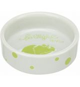 Trixie Keramická miska SPOTLIGHT pre škrečky, 90 ml/ ø 8 cm grey/green