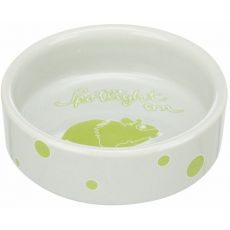 Trixie Keramická miska SPOTLIGHT pre škrečky, 90 ml/ ø 8 cm grey/green