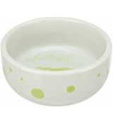 Trixie Keramická miska SPOTLIGHT pre morčatá, 250 ml/ø 11 cm grey/green