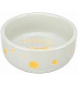 Trixie Keramická miska SPOTLIGHT pre morčatá, 250 ml/ø 11 cm grey/orange