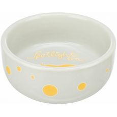 Trixie Keramická miska SPOTLIGHT pre morčatá, 250 ml/ø 11 cm grey/orange