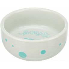 Trixie Keramická miska SPOTLIGHT pre morčatá, 250 ml/ø 11 cm grey/blue