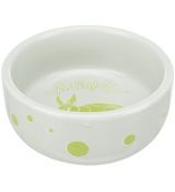 Trixie Keramická miska SPOTLIGHT pre králika, 250 ml/ø 11 cm grey/green