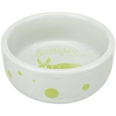 Trixie Keramická miska SPOTLIGHT pre králika, 250 ml/ø 11 cm grey/green