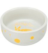 Trixie Keramická miska SPOTLIGHT pre králika, 250 ml/ø 11 cm grey/orange