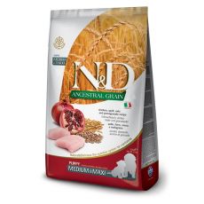 Farmina N&D dog AG puppy medium & maxi, chicken, spelt, oats & pomegranate 12 kg