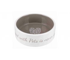 Trixie Pet´s home keramická miska 0,3 l/12 cm krémovo/hnedošedá