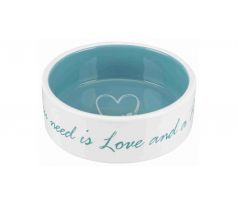 Trixie Pet´s home keramická miska 0,3 l/12 cm krémovo/petrolejová