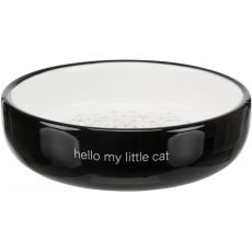 Trixie Keramická miska nízka, pre mačky s krátkym ňufákom 0,3l/11 cm, čierna/biela
