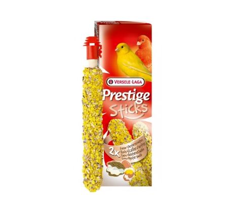 Pamlsok VL Prestige Sticks Canaries Eggs & Oyster Shells 2 ks- tyčinky s vajcom a drvenými lastúrami 60 g