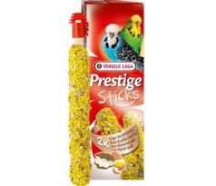Pamlsok VL Prestige Sticks Budgies Eggs & Oyster Shells 2 ks- 2 tyčinky s vajcom a drvenými lastúrami pre andulky 60 g