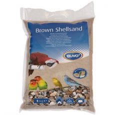 Piesok DUVO+ pre vtáky, hnedý z drvených mušlí s anízom 5 kg