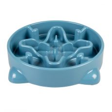 Miska DUVO+ na pomalé jedenie, modrá 700ml - M - 25,5x25,5x5cm