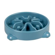 Miska DUVO+ na pomalé jedenie, modrá 300ml - S - 19x19x4cm