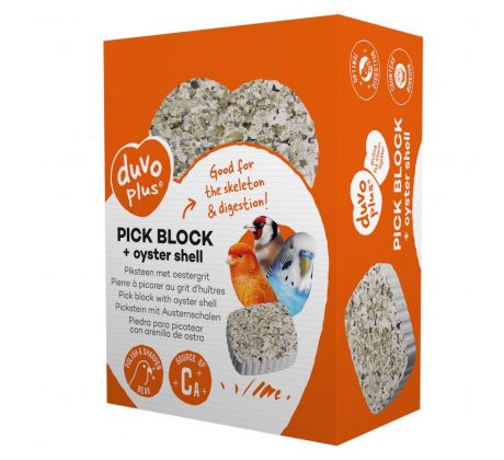 Blok DUVO+ s ustricovým gritom pre vtáky 200g - 7,2x9,7x3,5cm