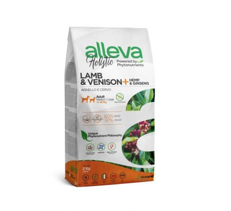 Alleva HOLISTIC dog adult medium & maxi lamb & venison 2 kg