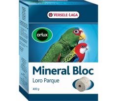 VL Orlux Mineral Bloc Loro Parque- lisovaný grit s koralmi, s dutinou na zavesenie pre veľké druhy vtákov 400 g