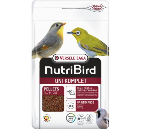VL NutriBird Uni Komplet- celoročné extrudy pre drobné ovocno a hmyzožravé druhy 1 kg