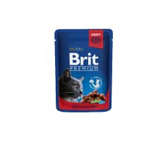 BRIT Premium cat Kapsička Adult Beef Stew & Peas 100 g