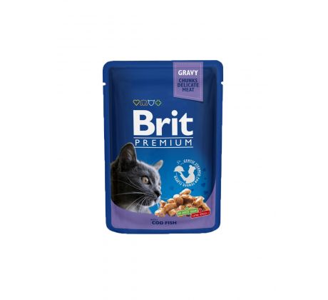 BRIT Premium cat Kapsička Adult Cod Fish 100 g