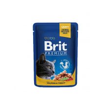 BRIT Premium cat Kapsička Adult Salmon & Trout 100 g