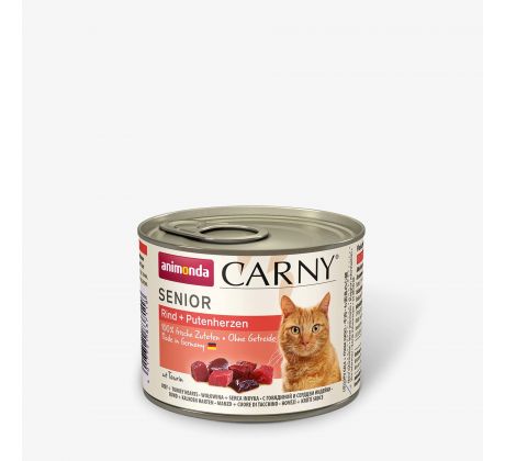Animonda CARNY® cat Senior hovädzie a morčacie srdiečka bal. 6 x 200 g konzerva