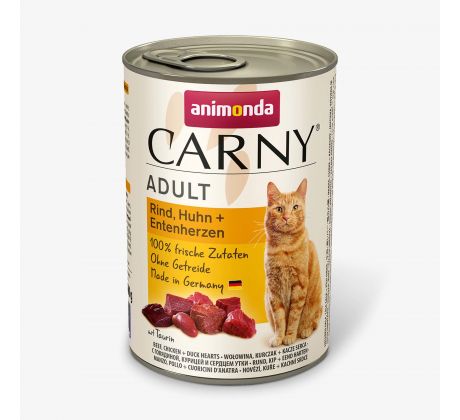 Animonda CARNY® cat Adult hovädzie,kura a kačacie srdiečka bal. 6 x 400 g konzerva