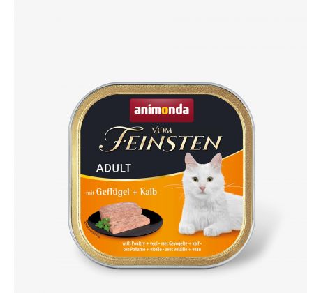Animonda Vom Feinsten cat CLASSIC hydina a teľacie bal. 16 x 100 g