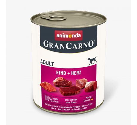 Animonda GRANCARNO® dog adult hovädzie a srdiečka bal. 6 x 800g konzerva