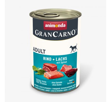 Animonda GRANCARNO® dog adult hovädzie,losos,špenát bal. 6 x 400g konzerva