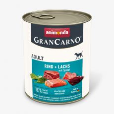 Animonda GRANCARNO® dog adult hovädzie,losos,špenát bal. 6 x 800g konzerva