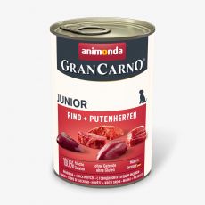 Animonda GRANCARNO® dog junior hovädzie a morčacie srdiečka bal. 6 x 400g konzerva