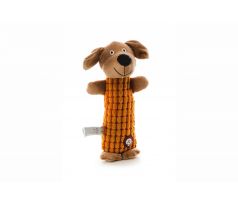 JK Plyšový psík Long, 28 cm, dlhá plyšová pískacia hračka pre psov