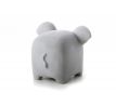 JK Vinylová kocka slon, šedá pískacia hračka pre psov, 10 cm