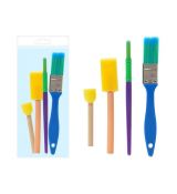 Štetce + špongie kreativny set 4ks