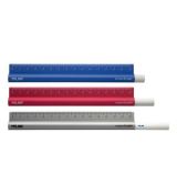 Pravítko kovové MILAN Metal touch 15 cm + guma