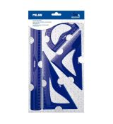 Sada pravítok MILAN Flex&Resistant (séria Acid) - modrá