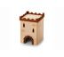 JK Hrad č. 1, drevený domček pre škrečky 9×9×14 cm