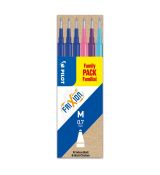 Náplň gumovacia PILOT Frixion 0,7 mm/6 ks - modrá, ružová, čierna, svetlo-modrá