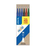 Náplň gumovacia PILOT Frixion 0,7 mm/6 ks - modrá, čierna, červená, zelená