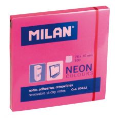Blok lepiaci MILAN NEON 76 x 76 mm ružový