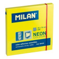 Blok lepiaci MILAN NEON 76 x 76 mm žltý