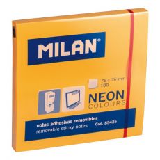 Blok lepiaci MILAN NEON 76 x 76 mm oranžový