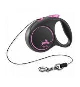 Flexi Black Design lanko M 5 m ružové (do 20 kg)