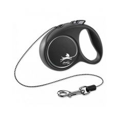 Flexi Black Design lanko S 5 m čierne (do 12 kg)